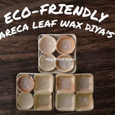 Eco Friendly Areca Diyas - Set of 4