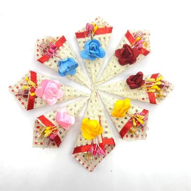 Net Bouquet of Bottled Arishina Kumkuma(Set of 25)