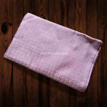 Pure SILK Khann Blouse Piece Material – Lavender Colour